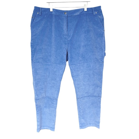Wildfang The Essential Corduroy Work Pant in Periwinkle Size XXL NEW - Picture 1 of 5